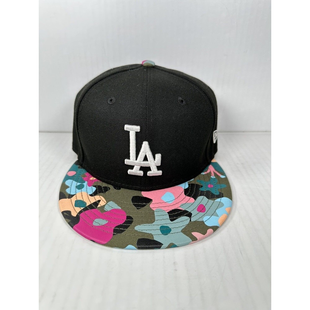 New Era LA Dodgers 9FIFTY Black Floral Camo One Size Snapback Hat Cap BRAND NEW